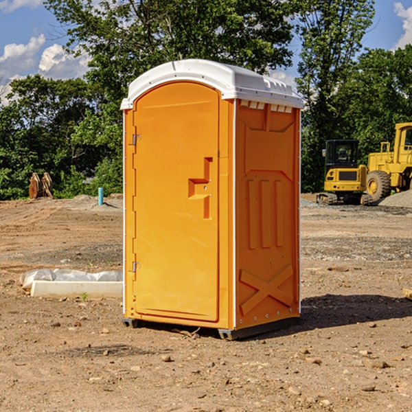 are there any restrictions on what items can be disposed of in the portable restrooms in Brookside